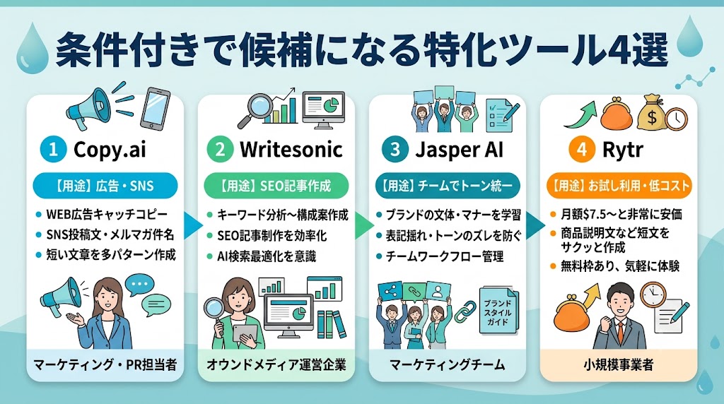 条件付きで候補になる特化ツール4選