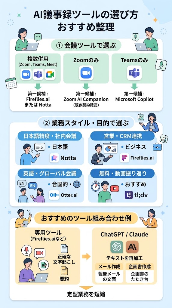 環境・目的別のおすすめ整理