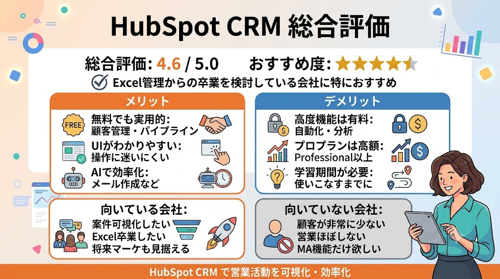 HubSpot CRMの総合評価【先に結論】