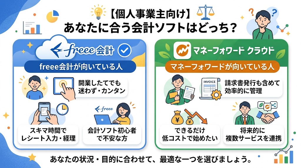 【個人事業主向け】おすすめの会計ソフトはどれ?