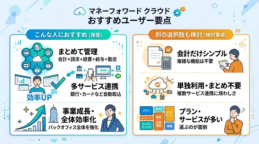 マネーフォワード クラウドはこんな人におすすめ