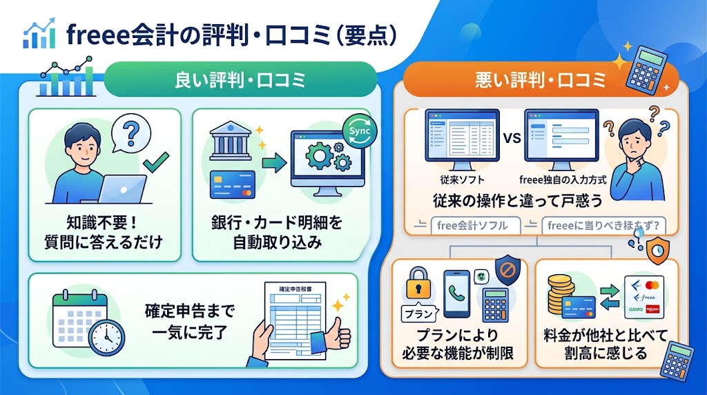 freee会計の評判・口コミまとめ