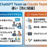 ChatGPT Team（Business）とClaude Teamの違い